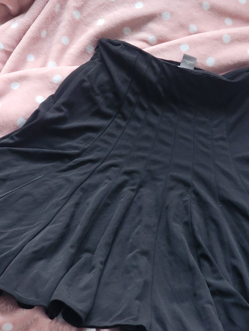 Ann Taylor Black Circle Skirt Long Pleated